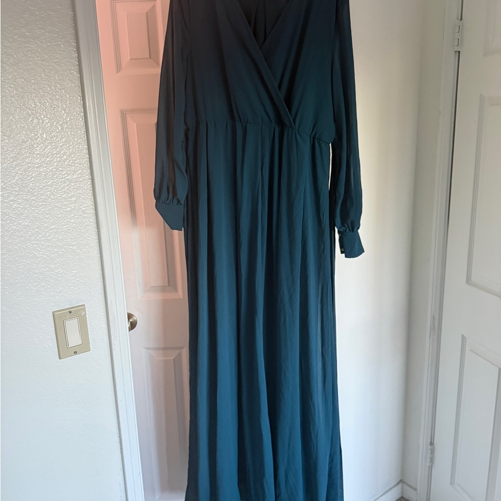 Baltic Born Deep Teal Long Sleeve Dress